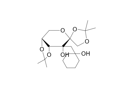 3-C-(1-Hydroxycyclohexylmethyl)-1,2;4,5-di-O-isopropylidene-.beta.,D-psicopyranose