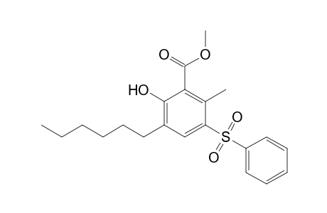 Methyl 3-Hexyl-2-hydroxy-6-methyl-5-(phenylsulfonyl)benzoate