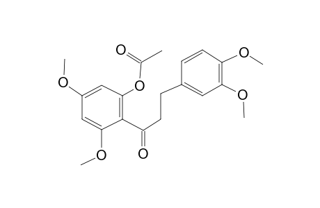 2-(3-(3,4-Dimethoxyphenyl)propanoyl)-3,5-dimethoxyphenyl acetate