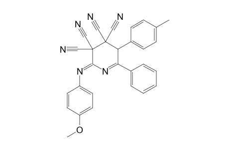 3,3,4,4-Tetracyano-6-phenyl-5-(p-tolyl)-2-(p-methoxyphenylimino)-2,3,4,5-tetrahydropyridine