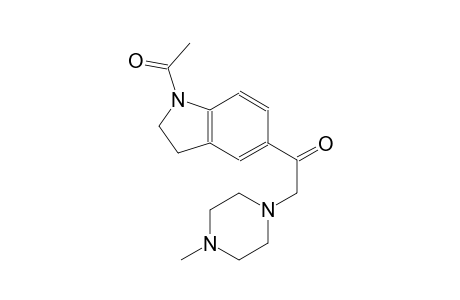 ethanone, 1-(1-acetyl-2,3-dihydro-1H-indol-5-yl)-2-(4-methyl-1-piperazinyl)-