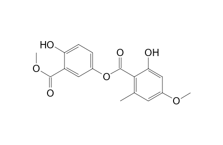 Benzoic acid, 2-hydroxy-4-methoxy-6-methyl-, 4-hydroxy-3-(methoxycarbonyl)phenyl ester