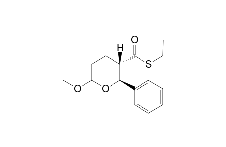 (2S,3S)-6-methoxy-2-phenyl-3-oxanecarbothioic acid S-ethyl ester