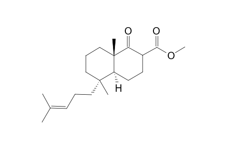 (+)-methyl (2.xi.,4aS,5S,8aS)-(-)-decahydro-5,8a-dimethyl-5-(4'-methylpent-3'-enyl)-1-oxonaphthalene-2-carboxylate