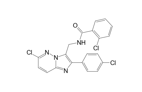 2-Chloranyl-N-[[6-chloranyl-2-(4-chlorophenyl)imidazo[1,2-b]pyridazin-3-yl]methyl]benzamide