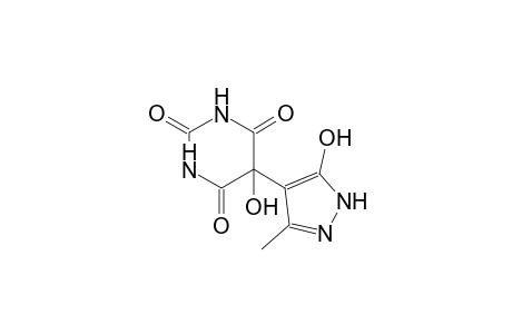 2,4,6(1H,3H,5H)-pyrimidinetrione, 5-hydroxy-5-(5-hydroxy-3-methyl-1H-pyrazol-4-yl)-