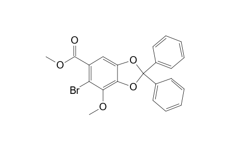 6-Bromo-7-methoxy-2,2-diphenylbenzo[1,3]dioxole-5-carbxylic acid ethyl ester