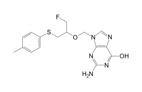 2-amino-9-((1-fluoro-3-(p-tolylthio)propan-2-yloxy)methyl)-9H-purin-6-ol