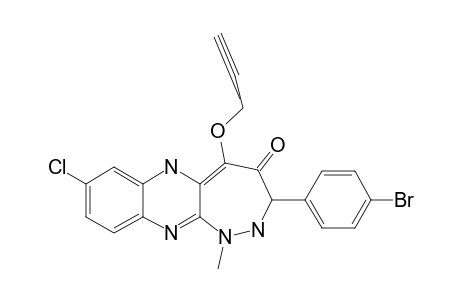 3-(PARA-BrOMOPHENYL)-8-CHLORO-1-METHYL-5-PROPARGYLOXY-4-OXO-2,3,4,6-TETRAHYDRO-1H-1,2-DIAZEPINO-[3,4-B]-QUINOXALINE