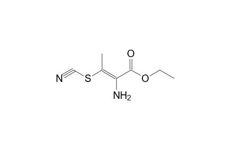 2-Butenoic acid, 2-amino-3-(cyanothio)-, ethyl ester, (E)-