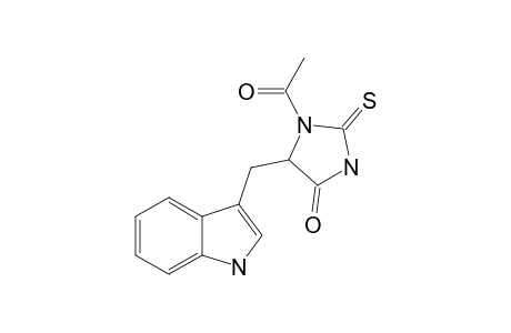 1-ACETYL-5-[(INDOL-3'-YL)-METHYL]-2-THIOXOIMIDAZOLIDIN-4-ONE