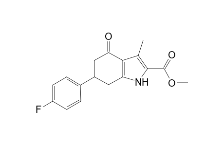 1H-Indole-2-carboxylic acid, 6-(4-fluorophenyl)-3-methyl-4-oxo-4,5,6,7-tetrahydro-, methyl ester