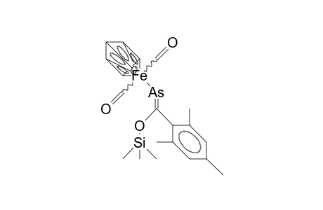 Dicarbonyl-cyclopentadienyl-([Z]-2-mesityl-2-trimethylsiloxy-1-arsa-vinyl)-iron