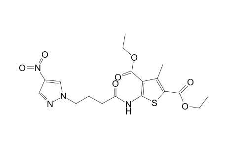 2,4-Thiophenedicarboxylic acid, 3-methyl-5-[[4-(4-nitro-1H-pyrazol-1-yl)-1-oxobutyl]amino]-, diethyl ester