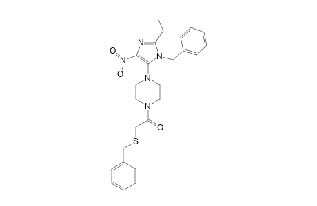 1-[4-(1-BENZYL-2-ETHYL-4-NITRO-1H-IMIDAZOL-5-YL)-PIPERAZIN-1-YL]-2-(BENZYLTHIO)-ETHANONE