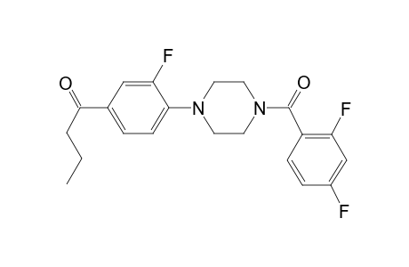 1-[4-[4-(2,4-difluorobenzoyl)piperazino]-3-fluoro-phenyl]butan-1-one