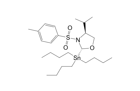 Tributyl-[(2R,4S)-3-(4-methylphenyl)sulfonyl-4-propan-2-yl-1,3-oxazolidin-2-yl]stannane