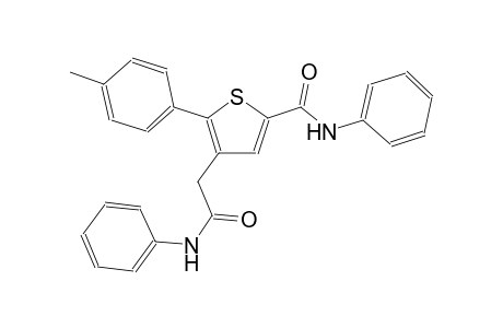4-(2-anilino-2-oxoethyl)-5-(4-methylphenyl)-N-phenyl-2-thiophenecarboxamide
