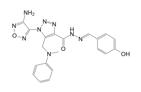 1-(4-amino-1,2,5-oxadiazol-3-yl)-N'-[(E)-(4-hydroxyphenyl)methylidene]-5-[(methylanilino)methyl]-1H-1,2,3-triazole-4-carbohydrazide