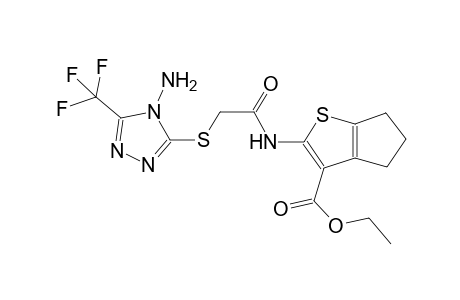 4H-cyclopenta[b]thiophene-3-carboxylic acid, 2-[[[[4-amino-5-(trifluoromethyl)-4H-1,2,4-triazol-3-yl]thio]acetyl]amino]-5,6-dihydro-, ethyl