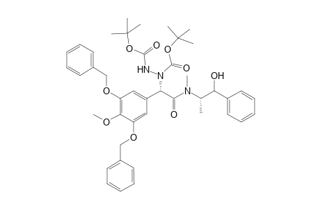 2-[N,N'-bis(1",1"-Dimethylethoxycarbonyl)hydrazino-N-(2"-hydroxy-1"-methyl-2"-phenylethyl)-N-methyl-2-(3',5'-dibenzyloxy-4'-methoxyphenyl)acetamide