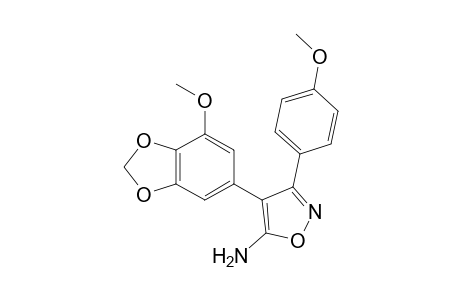 4-(7-Methoxy-1,3-benzodioxol-5-yl)-3-(4-methoxyphenyl)- 5-isoxazolamine