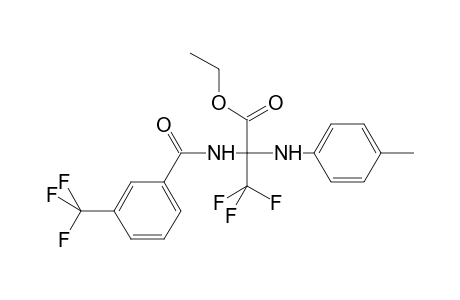 Ethyl 3,3,3-trifluoro-2-[(4-methylphenyl)amino]-2-{[3-(trifluoromethyl)phenyl]formamido}propanoate