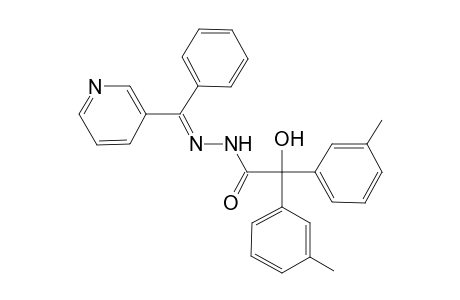 2,2-bis(3-methylphenyl)-2-oxidanyl-N-[(E)-[phenyl(pyridin-3-yl)methylidene]amino]ethanamide