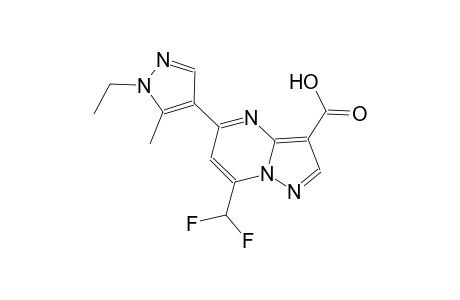 pyrazolo[1,5-a]pyrimidine-3-carboxylic acid, 7-(difluoromethyl)-5-(1-ethyl-5-methyl-1H-pyrazol-4-yl)-