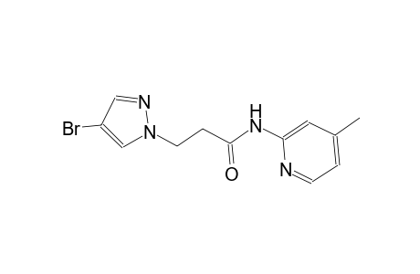 3-(4-bromo-1H-pyrazol-1-yl)-N-(4-methyl-2-pyridinyl)propanamide
