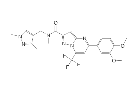 5-(3,4-dimethoxyphenyl)-N-[(1,3-dimethyl-1H-pyrazol-4-yl)methyl]-N-methyl-7-(trifluoromethyl)pyrazolo[1,5-a]pyrimidine-2-carboxamide