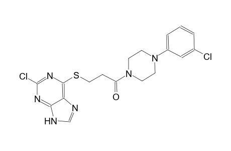 9H-purine, 2-chloro-6-[[3-[4-(3-chlorophenyl)-1-piperazinyl]-3-oxopropyl]thio]-