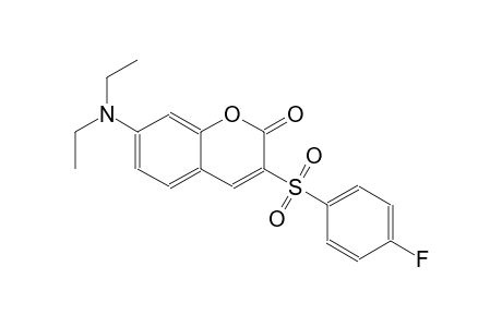2H-1-benzopyran-2-one, 7-(diethylamino)-3-[(4-fluorophenyl)sulfonyl]-