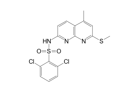 Benzenesulfonamide, 2,6-dichloro-N-[5-methyl-7-(methylthio)-1,8-naphthyridin-2-yl]-