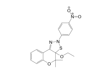 (3aRS)-3a-Ethoxy-4,4-dimethyl-2-(4-nitrophenyl)chromane[4,3-d]-.delta.(1,9b)-[1,2,3]thiadiazoline