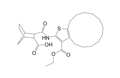 3-({[3-(ethoxycarbonyl)-5,6,7,8,9,10,11,12,13,14-decahydro-4H-cyclotrideca[b]thien-2-yl]amino}carbonyl)bicyclo[2.2.1]heptane-2-carboxylic acid