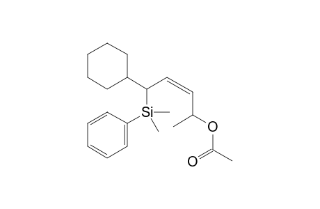 (2RS,5RS,3Z)-5-Cyclohexyl-5-dimethyl(phenyl)silylpent-3-en-2-yl acetate