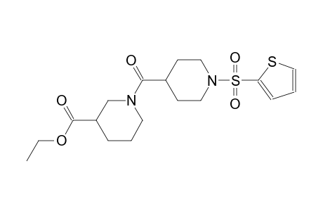 ethyl 1-{[1-(2-thienylsulfonyl)-4-piperidinyl]carbonyl}-3-piperidinecarboxylate