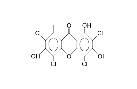 2,4,5,7-Tetrachloro-8-methyl-1,3,6-trihydroxy-xanthone