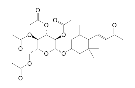 (E)-4-2,2,6-Trimethyl-4-.beta.-D-glucopyranosyloxycyclohexylbut-3-en-2-one, tetraacetate