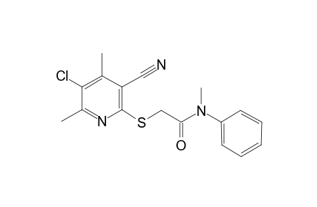 2-(5-Chloranyl-3-cyano-4,6-dimethyl-pyridin-2-yl)sulfanyl-N-methyl-N-phenyl-ethanamide