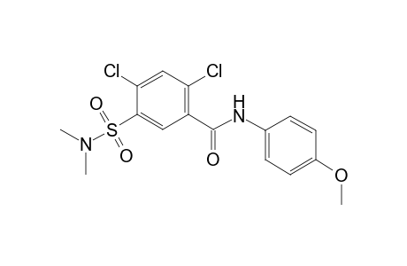 2,4-bis(chloranyl)-5-(dimethylsulfamoyl)-N-(4-methoxyphenyl)benzamide