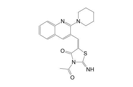 4-thiazolidinone, 3-acetyl-2-imino-5-[[2-(1-piperidinyl)-3-quinolinyl]methylene]-, (5E)-
