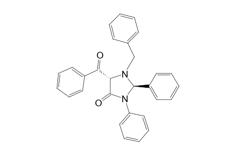 4-Imidazolidinone, 5-benzoyl-2,3-diphenyl-1-(phenylmethyl)-, trans-