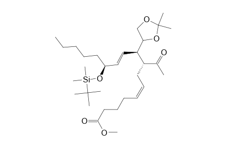 5,10-Heptadecadienoic acid, 8-acetyl-9-(2,2-dimethyl-1,3-dioxolan-4-yl)-12-[[(1,1-dimethylethyl)dimethylsilyl]oxy]-, methyl ester, [8R-[5Z,8R*,9R*(R*),10E,12S*]]-