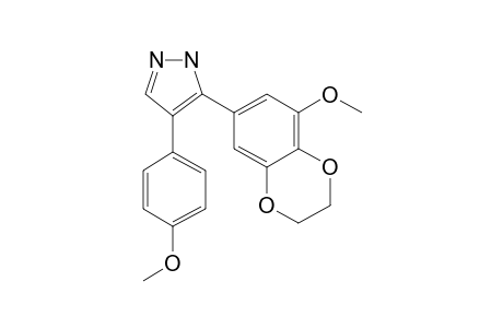 3-(8-Methoxy-2,3-dihydro-1,4-benzodioxin-6-yl)-4-(4-methoxyphenyl)-2H-pyrazole