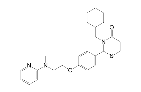 3-(Cyclohexylmethyl)-2-(4-(2-(methyl(pyridin-2-yl)amino)ethoxy)phenyl)-1,3-thiazinan-4-one