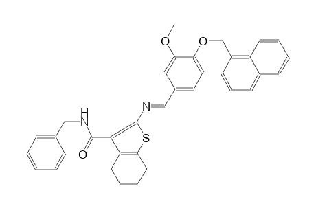 benzo[b]thiophene-3-carboxamide, 4,5,6,7-tetrahydro-2-[[(E)-[3-methoxy-4-(1-naphthalenylmethoxy)phenyl]methylidene]amino]-N-(phenylmethyl)-