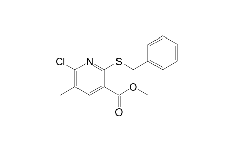 2-(benzylthio)-6-chloro-5-methyl-nicotinic acid methyl ester
