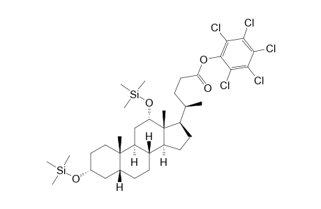 3.alpha.,12.alpha.-bis(trimethylsilyl)deoxycholic acid-pentachlorophenyl ester